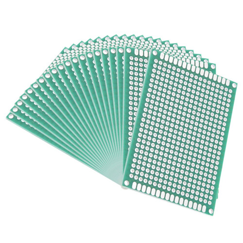 20pcs 5x7cm Double Sided PCB Board Universal Printed Circuit Proto Board for DIY Soldering Electronic Projects Practice Test Circuit