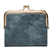 Fashion Business Money Coin Purse Wallet PUCredit Card Holder for Women Blue