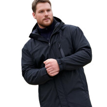 (2XL, Black) Espionage Mens Waterproof Big & Tall Waterproof Jacket