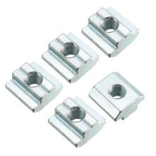 Slide in T-Nut, M8 Threaded for 4545 Series Aluminum Extrusions Profile, Pack of 12