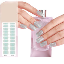 20 Pcs Long Lasting Semi Cured Nail Stickers, Semi Cured Gel Nail Strips BSS0226