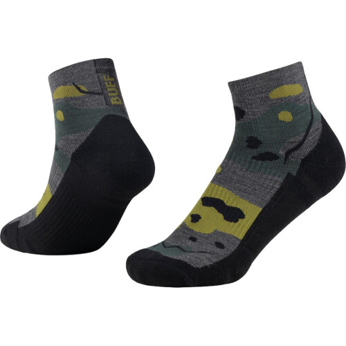 Buff (S, Grey) Buff Merino Lightweight Hiking Crew Socks