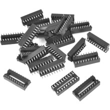 25 Pieces 2.54mm Pitch 20 Pins 8mm Row Distance Double Row DIP IC Socket Adapter Solder