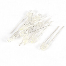 a14052900ux0398 10 Piece 4 mm x 3 mm x 2 mm Rectangle Head White LED Emitting Diode DC 1.7-3.0V, 0.12" Width, 0.87" Length