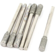 3mm Shank 4mm Cylinder Head Mounted Points Grinding Bit 6 Pcs