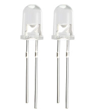 1000pcs 5mm White LED Diode Lights Clear Round Transparent 3-3.4V 20mA Super Bright Lighting Bulb Lamps Electronic Component Light Emitting Diodes