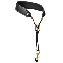 Leather Saxophone Shoulder Strap Neck Harness Musical Instruments Accessories Black