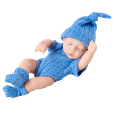 18cm Waterproof Cuddle Doll Eyes Close Silicone Reborns Toy Newborn Shower Gift 6