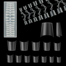 300x Nail Tips Short Oval Short Nail Tips Half Cover French Tips Round short trapezoid
