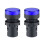 2Pcs Blue Indicator Light AC/DC 110V, 22mm Panel Mount, for Electrical Control Panel, HVAC, DIY Projects 1