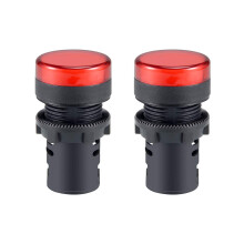 2Pcs Red Indicator Light AC 380V, 22mm Panel Mount, for Electrical Control Panel, HVAC, DIY Projects