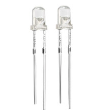 50pcs 3mm White LED Diode Lights Clear Round Transparent 3-3.4V 20mA Super Bright Lighting Bulb Lamps Electronics Components Light Emitting Diodes