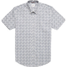 (3XL, Light Pink) Ben Sherman Mens Geo Print Big & Tall Short Sleeve Shirt