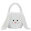 Plush Bunny Easter Buckets Easter Egg Hunting Easter Bags Kid Easter Tote Bags White 1