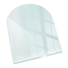 (80x70 cm) Plaque de protection pour poêle et cheminée en verre trempé transparent formes rondes et arrondies