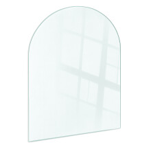 (80x70 cm) Plaque de protection pour poêle en verre trempé dépoli formes rondes, forme en arche, quart de cercle