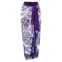 Beach Bikini Wrap Skirt Long Chiffon Swimwear Wrap Dress for Purple One size fits all
