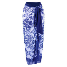 Swimsuit Coverup Beach Bikini Wrap Skirt Long Chiffon Swimwear Blue One size fits all