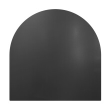(100x100 cm) Plaque de sol pour poêle en acier noir mat protection durable contre les braises et les étincelles