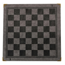 Universal PU Leather Folding Chess Board Flat Chess Game Chessboard Chess Board Grey