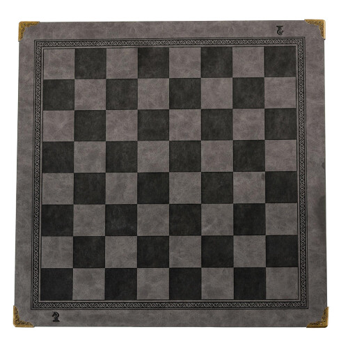 Universal PU Leather Folding Chess Board Flat Chess Game Chessboard Chess Board Grey
