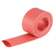 Heat Shrink Tubing, 22mm Dia 37mm Flat Width 2:1 Rate Shrinkable Tube Cable Sleeve 2m - Red