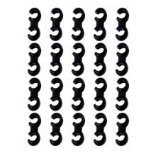 20 Pcs Bike Brake Lines Buckle Cross Cable Clip Bike Cable Clasps S-Hook Clips Black