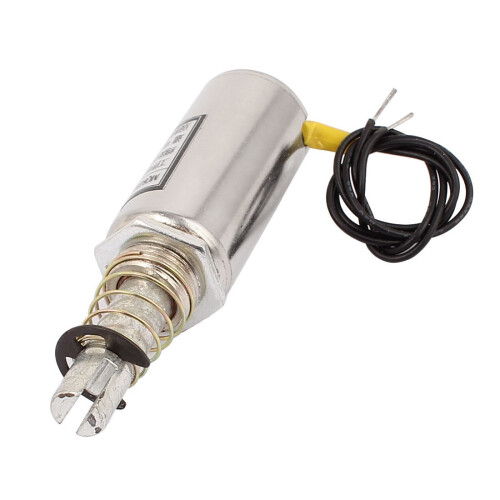 DC 12V Pull Type Linear Motion Tubular Solenoid Electromagnet 1Kg Force