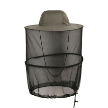 Anti-mosquito Net Yarn Hat Bucket Hat Camping Hiking Breathable Dual-Purpose Dark beige