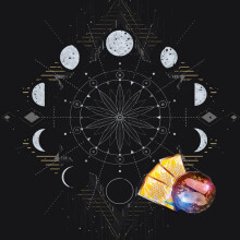 Moon Phases Astrologys Altars Cloth Tarot Tablecloth Divinations Tablecloth 50x50cm