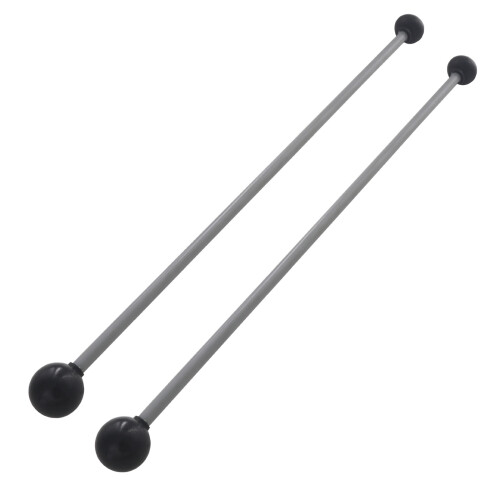 1 Pair Marimba Mallet Rubber Black Drumstick Double-head Xylophone Mallets