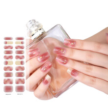 20 Pcs Gel Nail Sticker Long Lasting Gel Nail Wraps with Soft Glossy Gel Finish BSS0210