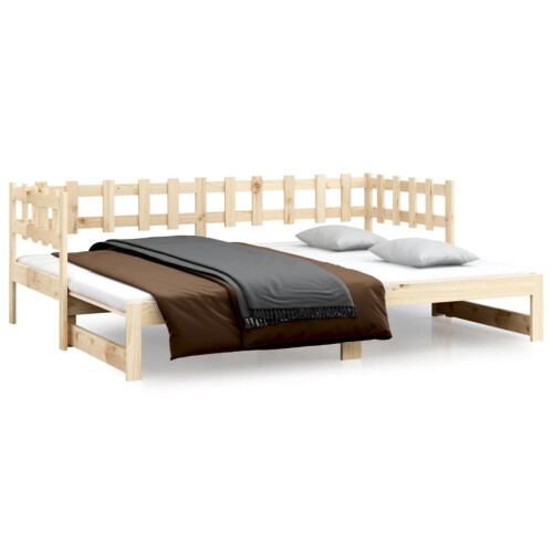 VidaXL (natural, 80 x 200 cm) vidaXL Solid Wood Pine Pull-out Day Bed Wooden Sofa Bed Multi Colours/Sizes 1