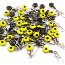 50Pcs Stainless Fishing Rolling Swivel Slides Bead Fish Pulley Line Connectors M