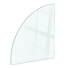 (¼ 100x100 cm) Plaque de protection pour poêle en verre trempé dépoli formes rondes, forme en arche, quart de cercle