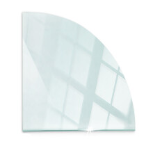(¼ 100x100 cm) Plaque de protection pour poêle et cheminée en verre trempé transparent formes rondes et arrondies