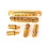 Metal Roller Saddle Bridge & Tailpiece Replacement 6 String Electric Guitar Part Golden 1