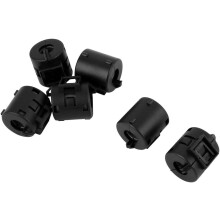 6PCS Ferrite Ring Core Filter Black Ferrite Beads Clip RFI EMI Cable Clip for 8mm Diameter Cable