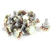 15 x 50K Ohm B50K 3 Terminals Single Linear Taper Rotary Potentiometer