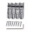 4 Pcs Single String Bass Bridge for 4 String Bass Guitar Separate Bass Bridge Silver 1