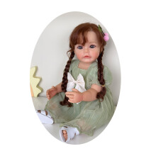 Realistic Toddler Girl 22Inch Reborns Baby Doll with Clothes and Accessory brown eyes