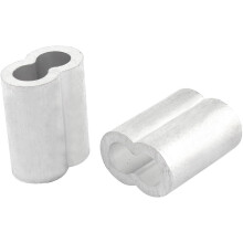 Aluminum Sleeve for 3/8 Inch Steel Wire Rope Swage Clip 2pcs