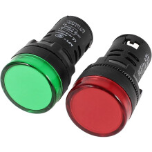 AD16-22D/S LED Pilot Light Panel Indicator Lamp 22mm AC 110V 20mA 2pcs Green Red