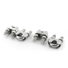 4 x Stainless Steel Cable Clip Saddle Clamp for 3/8-inch Wire Ropes