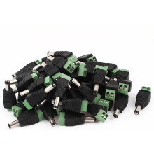 DC Power Male Screw Terminal Adapter Connector 5.5x2.1mm 50 Pcs for CCTV Camera