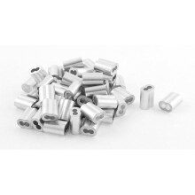 Aluminum Sleeve for 1 Inch Steel Wire Rope Swage Clip 50pcs