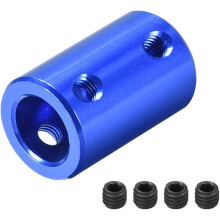 6mm to 10mm Bore Rigid Coupling Set Screw L25XD16 Aluminum Alloy,Shaft Coupler Connector,Motor Accessories,Light Blue,2pcs