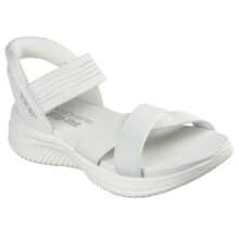 (6 UK, White Textile/Synthetic) Skechers Womens Uno Summer Stand2 Sandals
