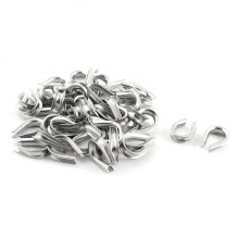 50 PCS Silver Tone Cable Thimbles for 0.16 Inch Wire Rope