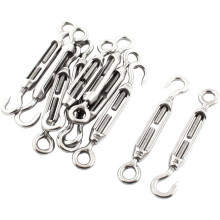 10 PCS Silver Tone Hook Eye Turnbuckle for 1/8 Inch Wire Rope